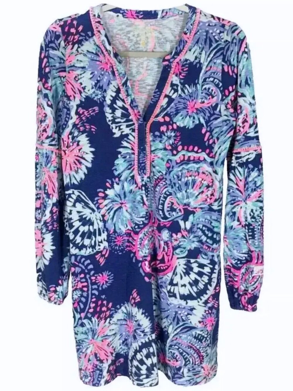 Lilly Pulitzer Tassel Joy Dress Coverup size S -Deep Indigo Gypsea Lily Tunic